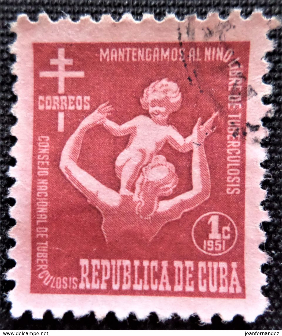 Timbre De Cuba 1950 Tax For The National Council Of Tubercolosis Fund Y&T N° 13 - Liefdadigheid