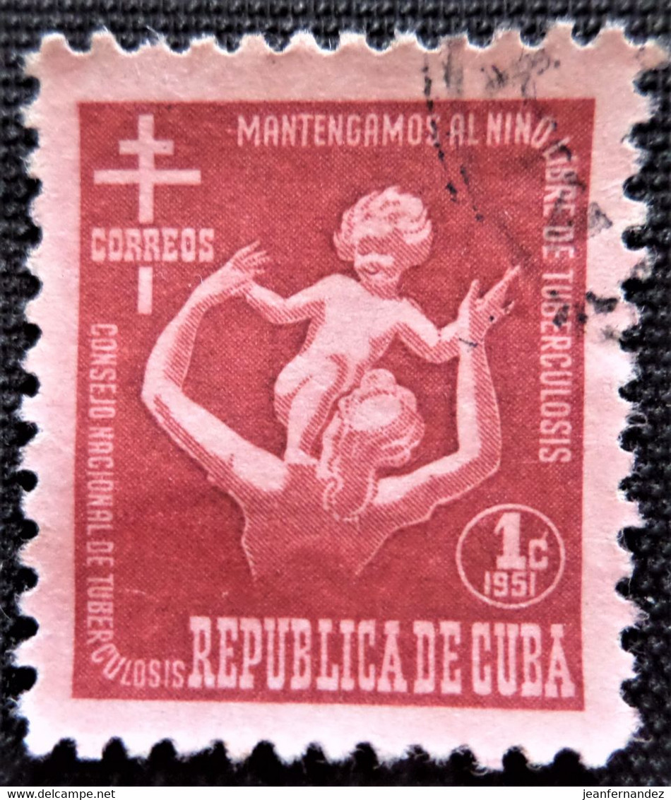 Timbre De Cuba 1950 Tax For The National Council Of Tubercolosis Fund Y&T N° 13 - Charity Issues