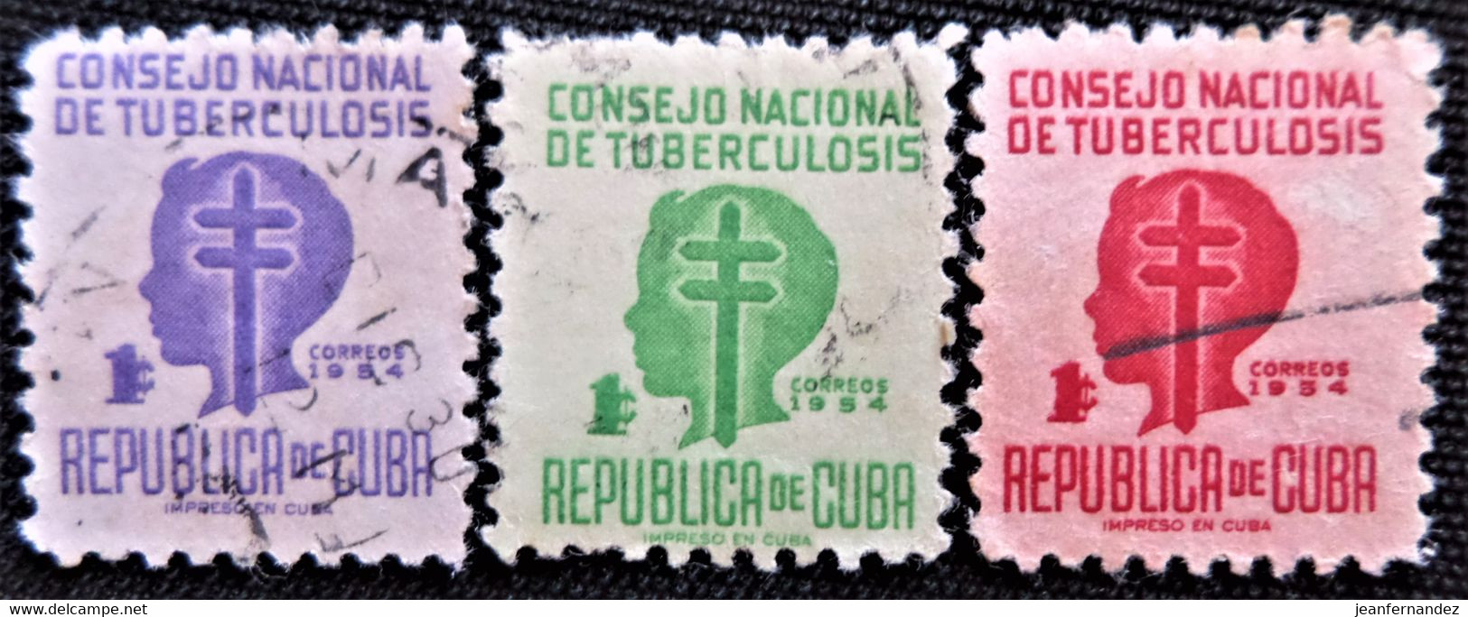 Timbre De Cuba 1954   Y&T N° 20_21_23 - Bienfaisance