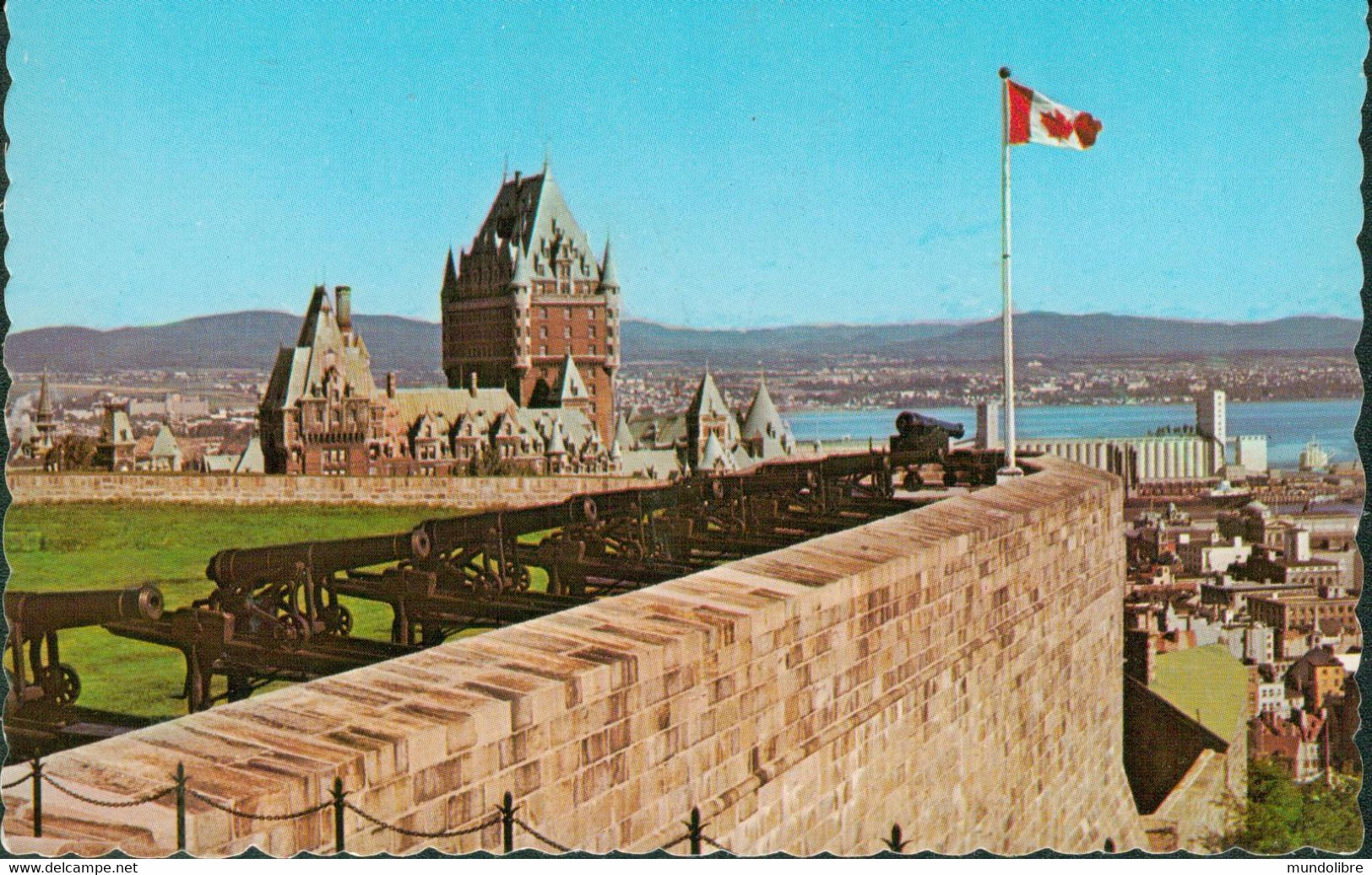 Alte Kleinformatkarte Stadtübersicht Von Der Zitadelle - Québec - La Citadelle