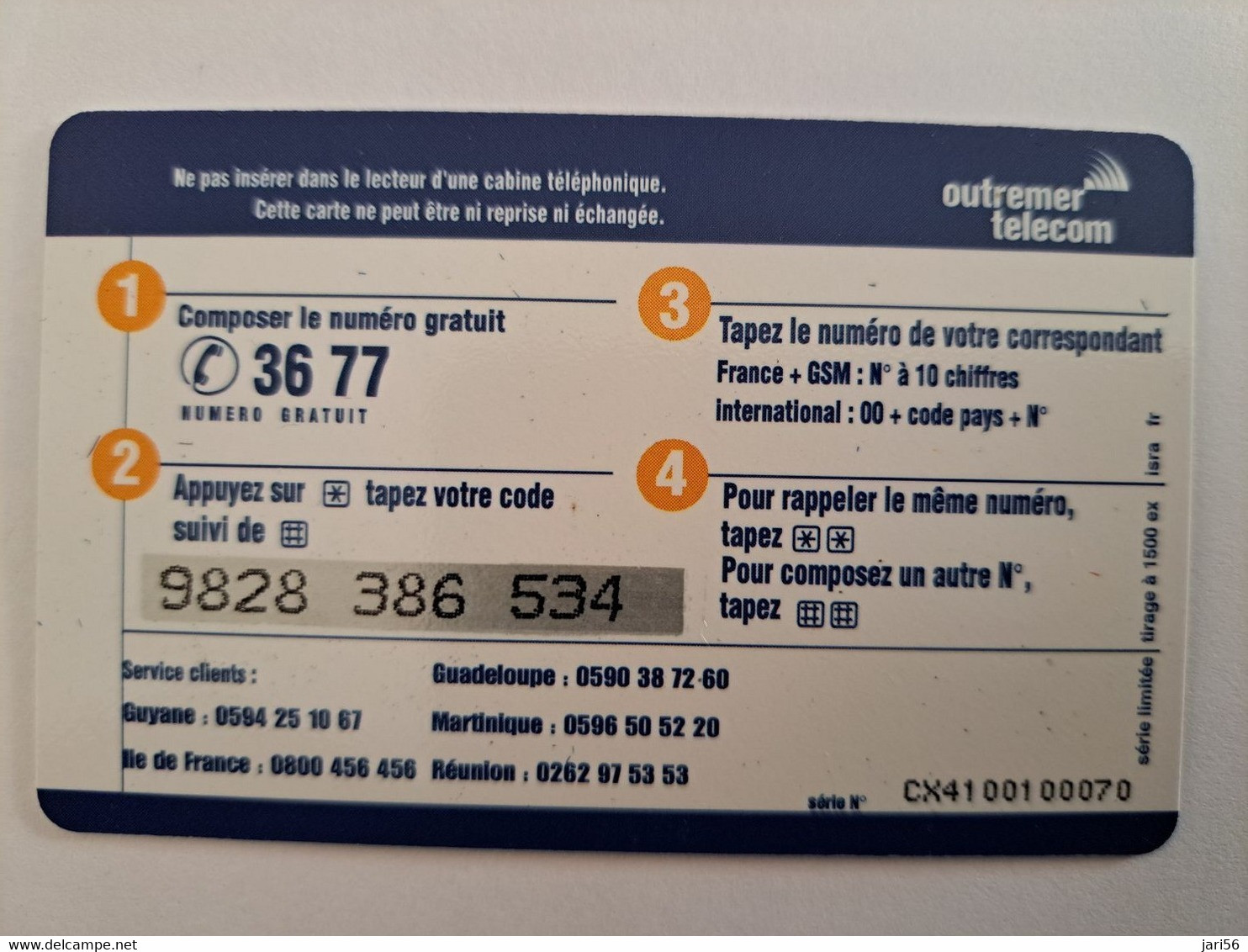 ST MARTIN  OUTREMER TELECOM /  6,10 €  CALTEX  80 UNITS    ( ONLY 1500X)      PREPAID  ** 10719 ** - Antilles (French)