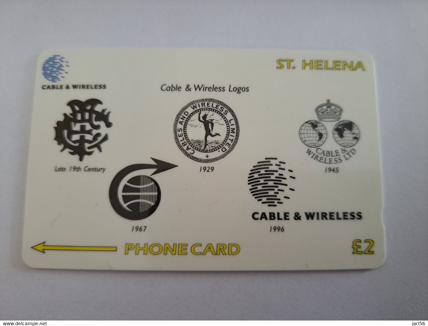 ST . HELENA  GPT / ARMS/LOGOS CABLE & WIRELESS/  St HELENA  327 CSHD  2 POUND  New  Logo C&W **10722** - Isla Santa Helena