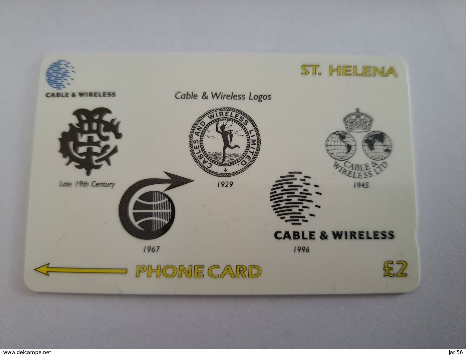 ST . HELENA  GPT / ARMS/LOGOS CABLE & WIRELESS/  St HELENA  327 CSHD  2 POUND  New  Logo C&W **10722** - St. Helena