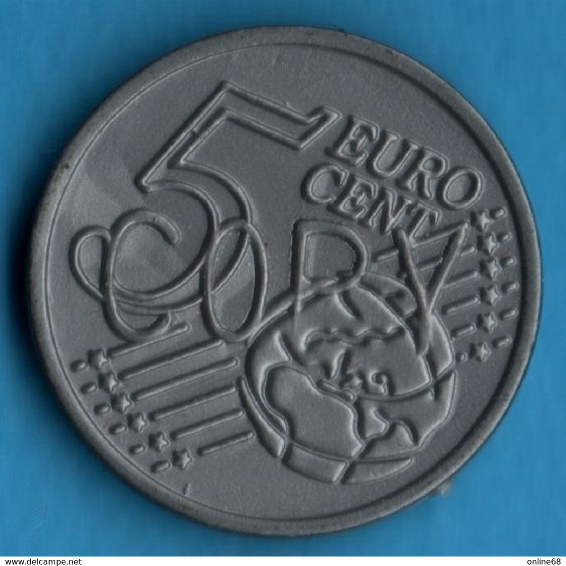 DEUTSCHLAND EURO 5 + 50 CENTS 2002 COPY PLASTIC - Errors And Oddities