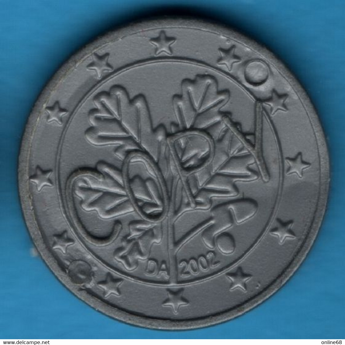 DEUTSCHLAND EURO 5 + 50 CENTS 2002 COPY PLASTIC - Abarten Und Kuriositäten