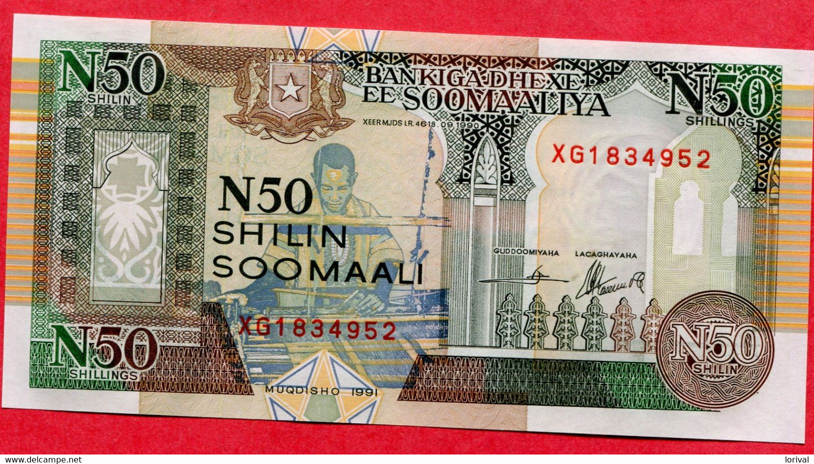 50 Shilin Neuf 3 Euros - Somalie