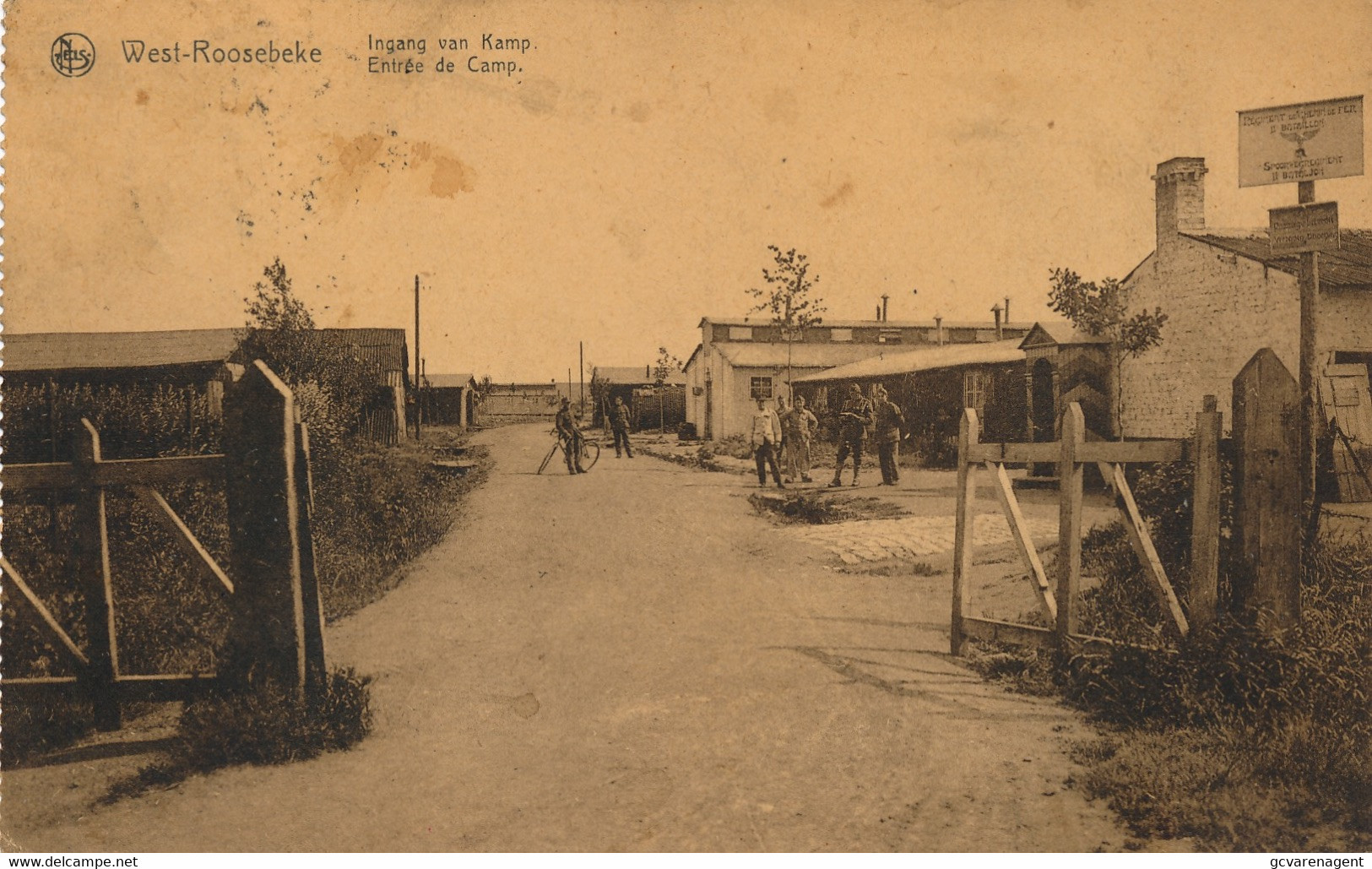 WEST ROOSEBEKE  INGANG VAN KAMP         2 SCANS - Oostrozebeke