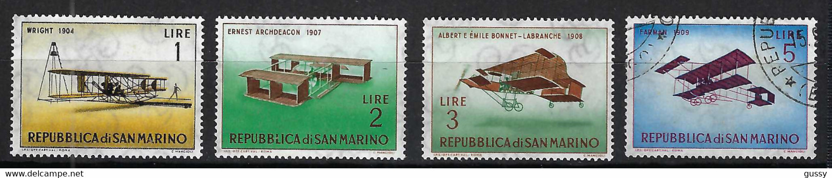 SAINT MARIN:  "AVIONS ANCIENS", Lot De Neufs** Et Obl. - Used Stamps