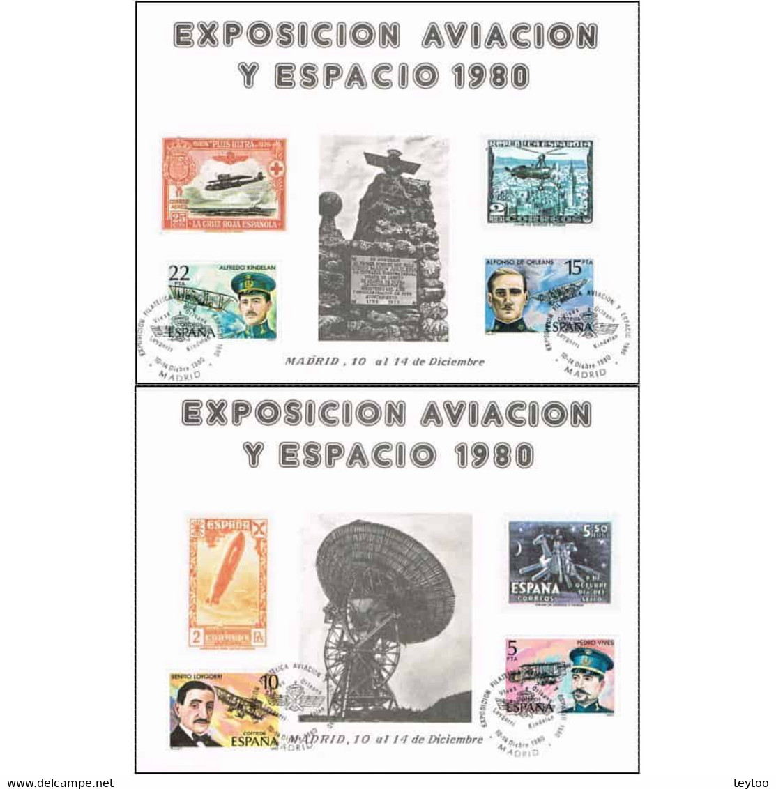 D0175 - España 1980. Exposición Aviación Y Espacio. Recuerdo - Commemorative Panes