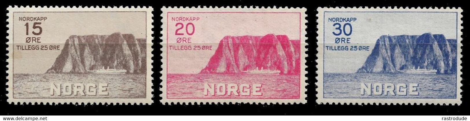 1930 NORWAY NORWEGEN MNH - NORDKAP-AUSGABE Mi.Nr.159-161 CAT. €200 - Unused Stamps