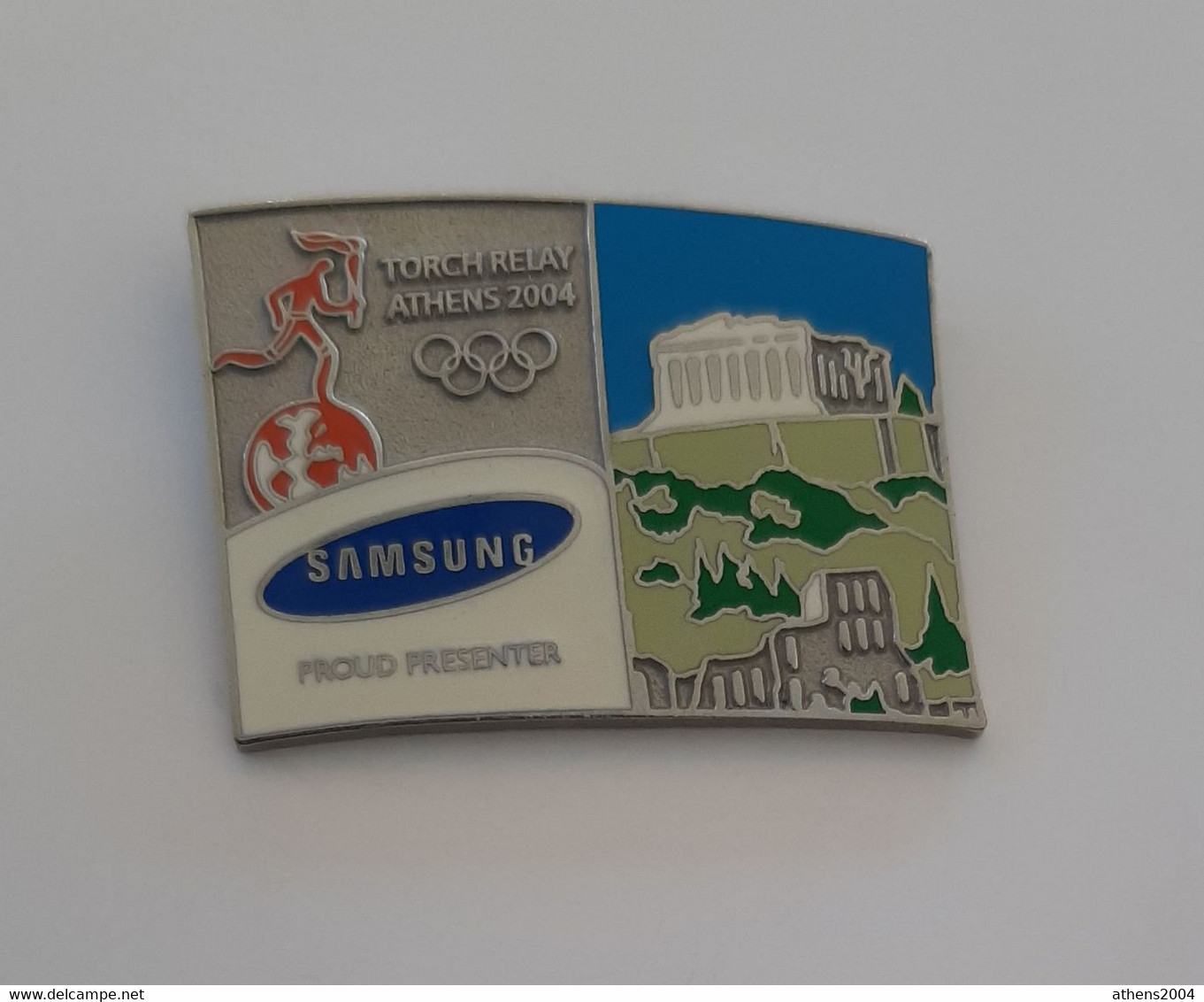 Athens 2004 Olympic Games, Samsung Torch Relay Pin - Jeux Olympiques