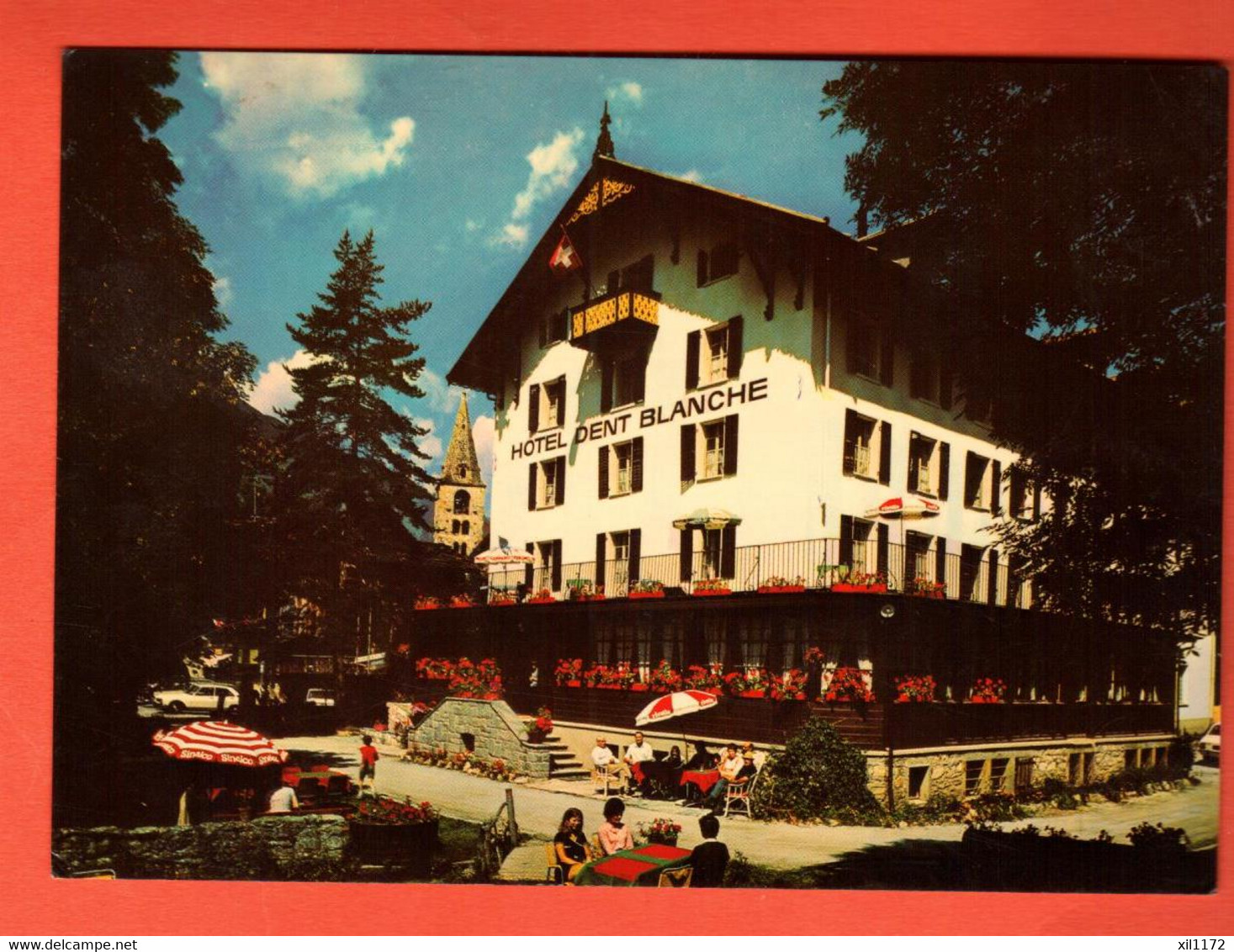 ZRP-04  Evolène Hotel De La Dent-Blanche  Terrasse  Circulé 1982  GF  Jubin - Evolène