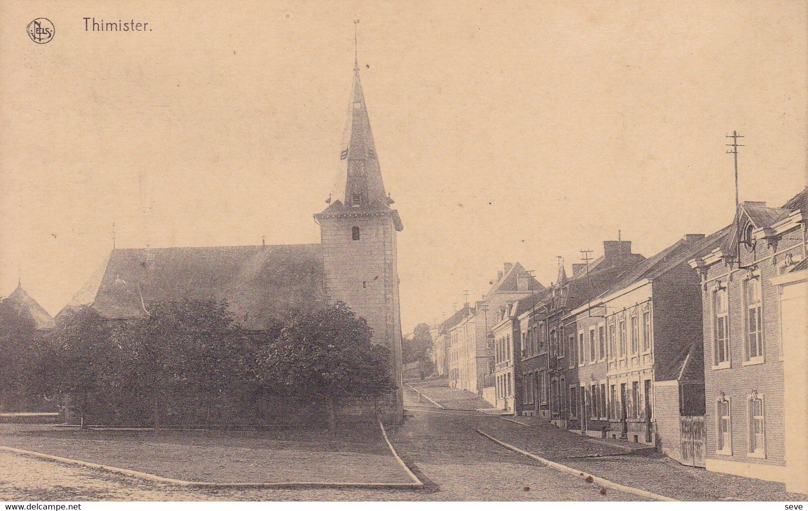 THIMISTER L'église Et Le Centre Carte Non Circulée éditeur J. Thomassin Thimister - Thimister-Clermont