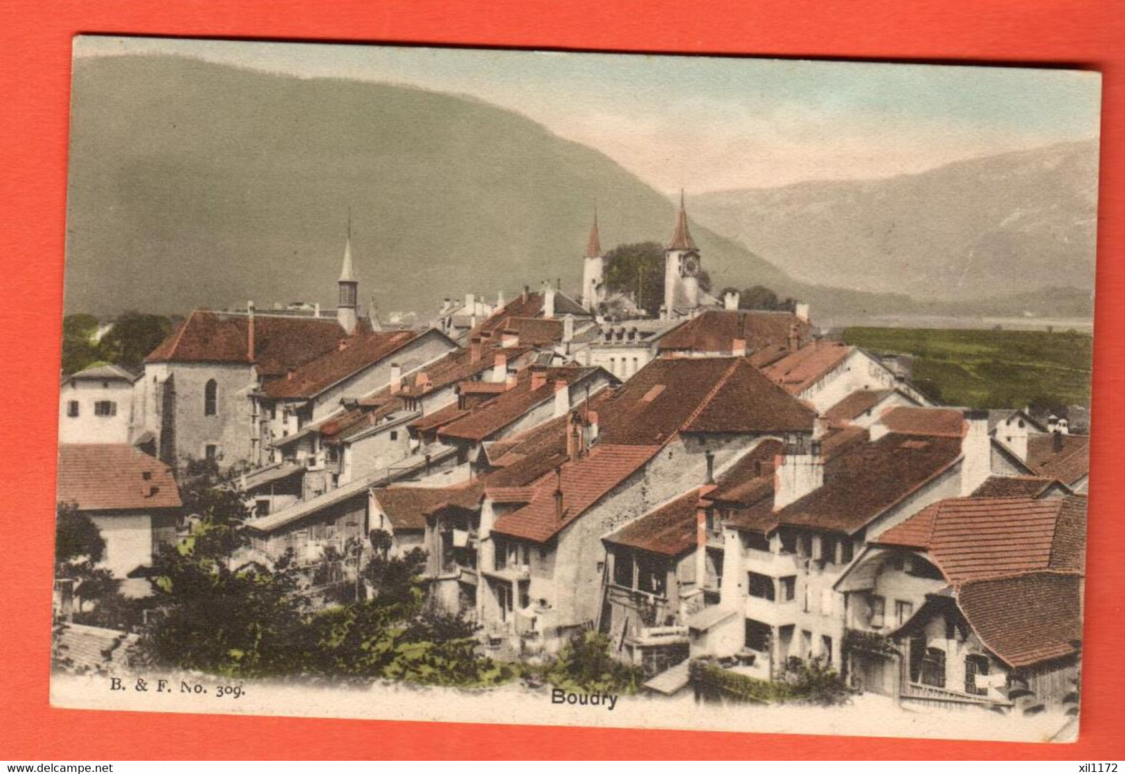 ZRP-18 Centre De Boudry, Les Toits   B Et F. No 309 Circulé 1907 - Boudry