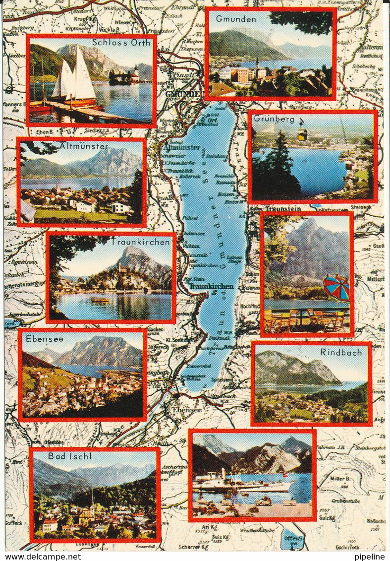 Austria Postcard Sent To Germany (Der Traunsee Salzkammergut) - Traun