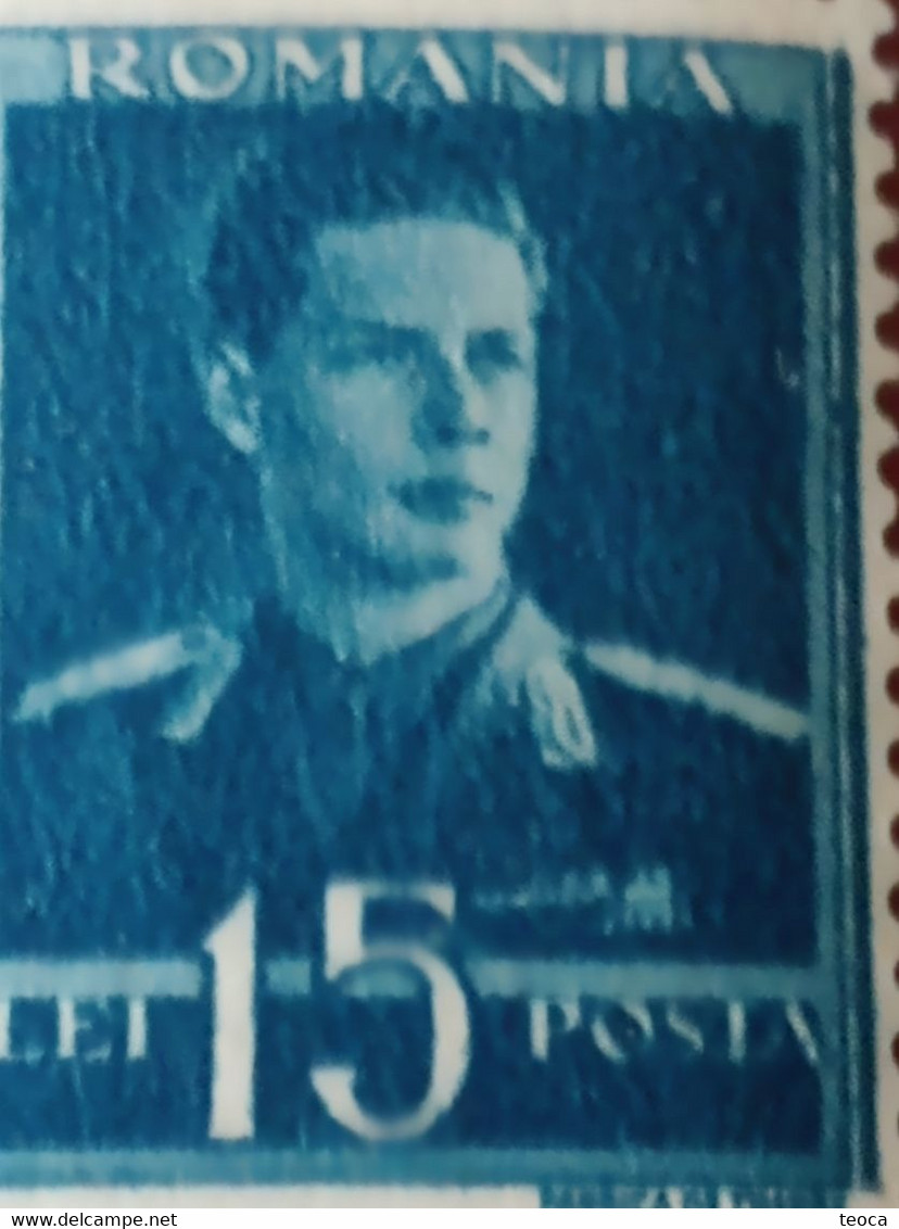 Stamps Errors Romania 1944 King Mihai I Of  Romania, Printed With Blurred Image Block X 4 - Abarten Und Kuriositäten