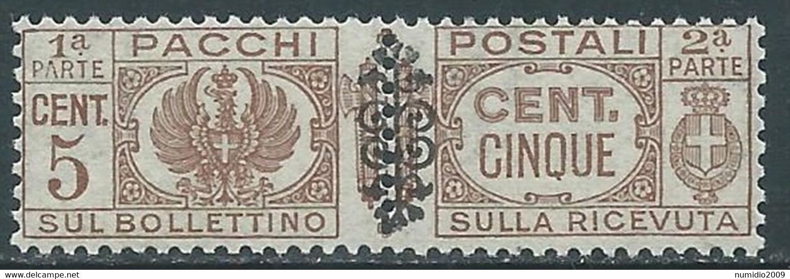 1945 LUOGOTENENZA PACCHI POSTALI 5 CENT MNH ** - RB14-7 - Colis-postaux