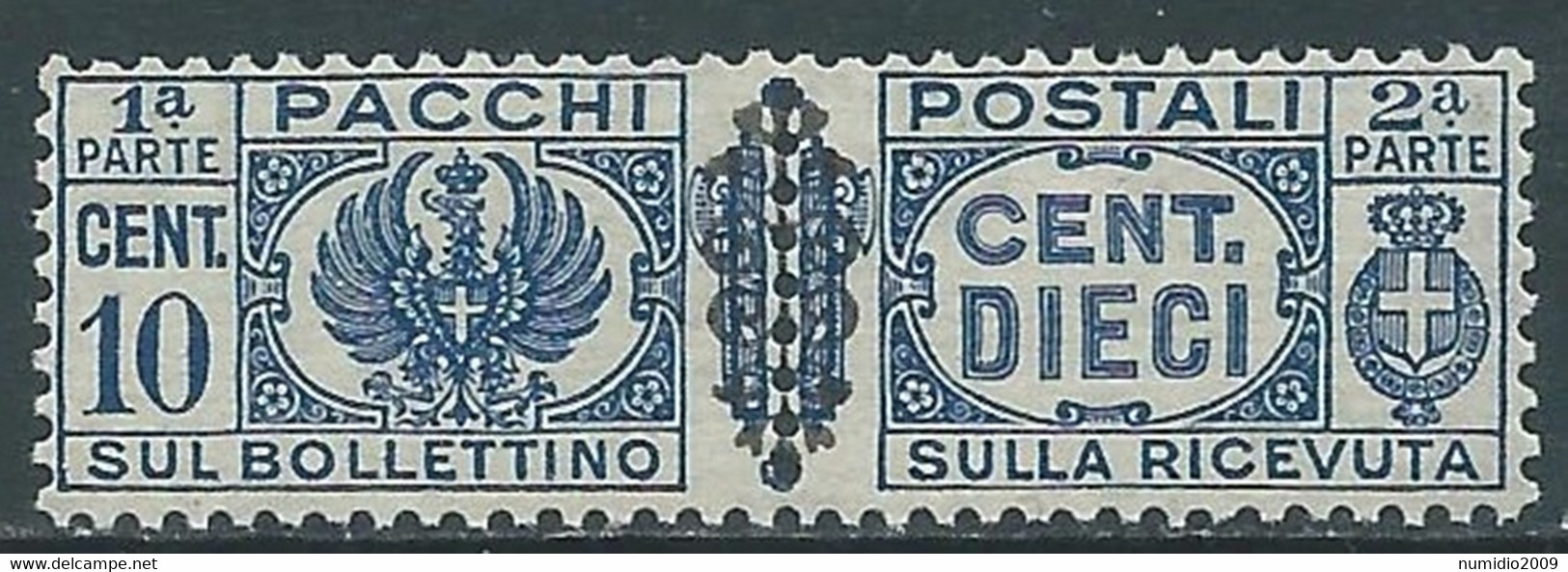 1945 LUOGOTENENZA PACCHI POSTALI 10 CENT MNH ** - RB14-8 - Postal Parcels