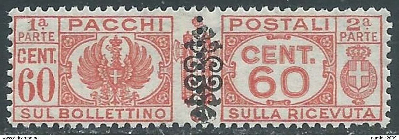 1945 LUOGOTENENZA PACCHI POSTALI 60 CENT MNH ** - RB14-2 - Postal Parcels