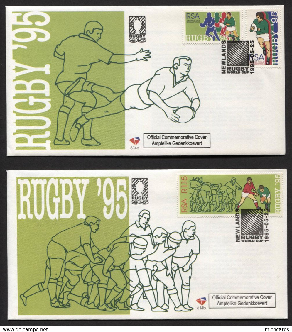 AFRIQUE SUD (RSA) 1995 - Rugby - FDC Obliteration Newlands 1995-05-25 - Briefe U. Dokumente