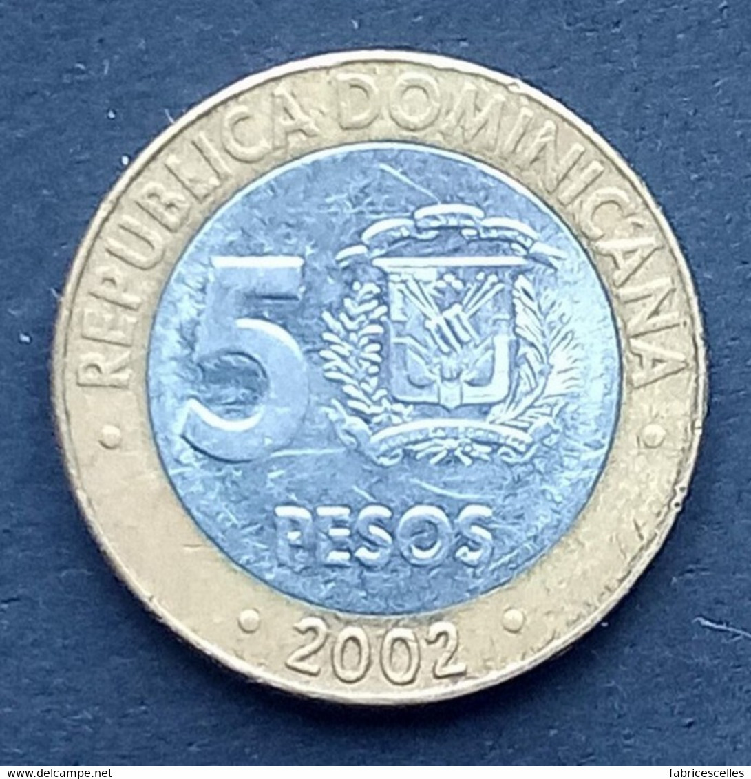 République Dominicaine - 5 Pesos 2002 - Dominikanische Rep.