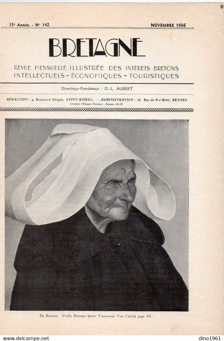 VP20.347 - SAINT - BRIEUC X RENNES 1936 - Revue Mensuelle / Bretagne / Directeur - Fondateur O,- L. AUBERT - 1900 - 1949