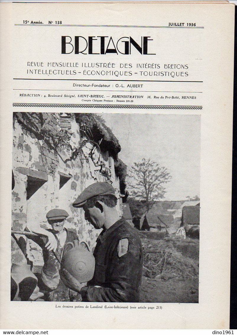 VP20.350 - SAINT - BRIEUC X RENNES 1936 - Revue Mensuelle / Bretagne / Directeur - Fondateur O,- L. AUBERT - 1900 - 1949