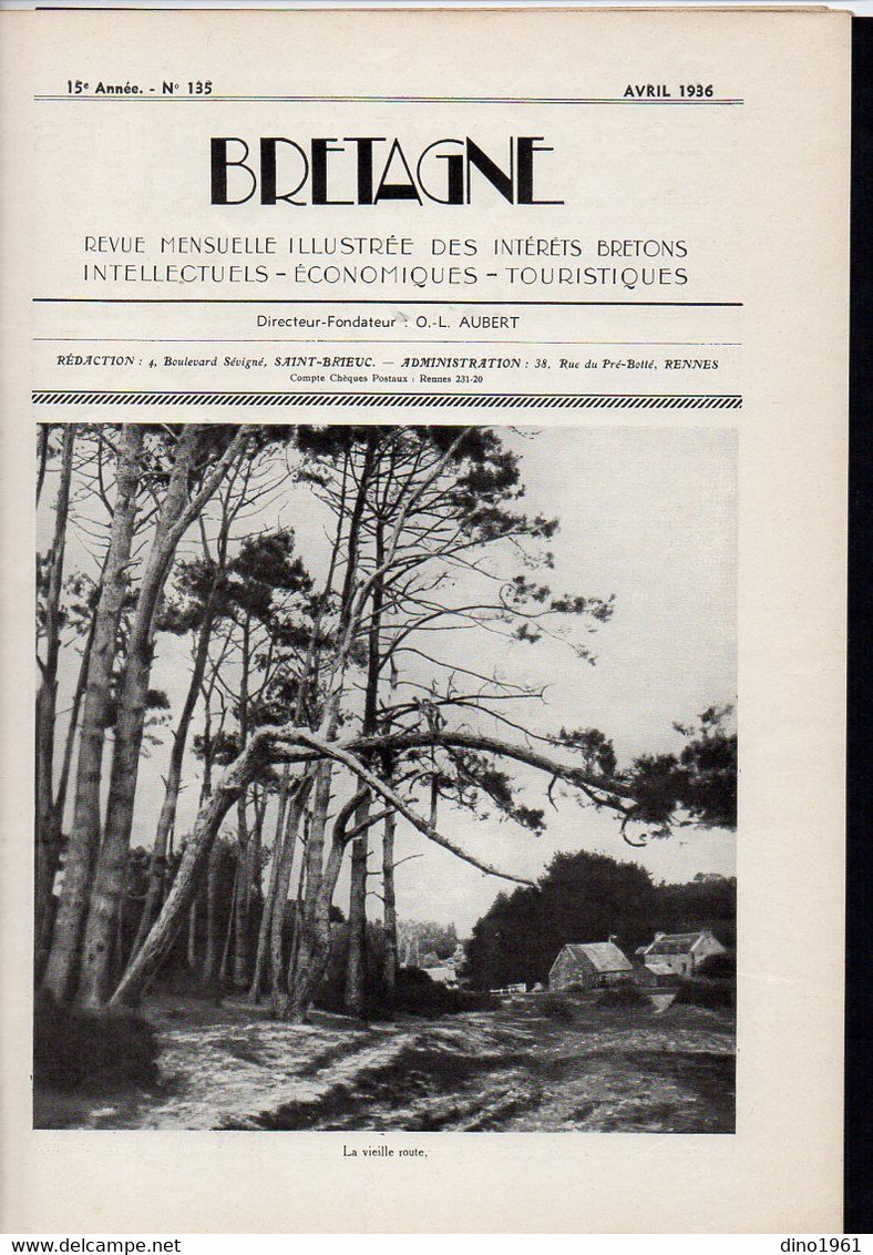 VP20.352 - SAINT - BRIEUC X RENNES 1936 - Revue Mensuelle / Bretagne / Directeur - Fondateur O,- L. AUBERT - 1900 - 1949