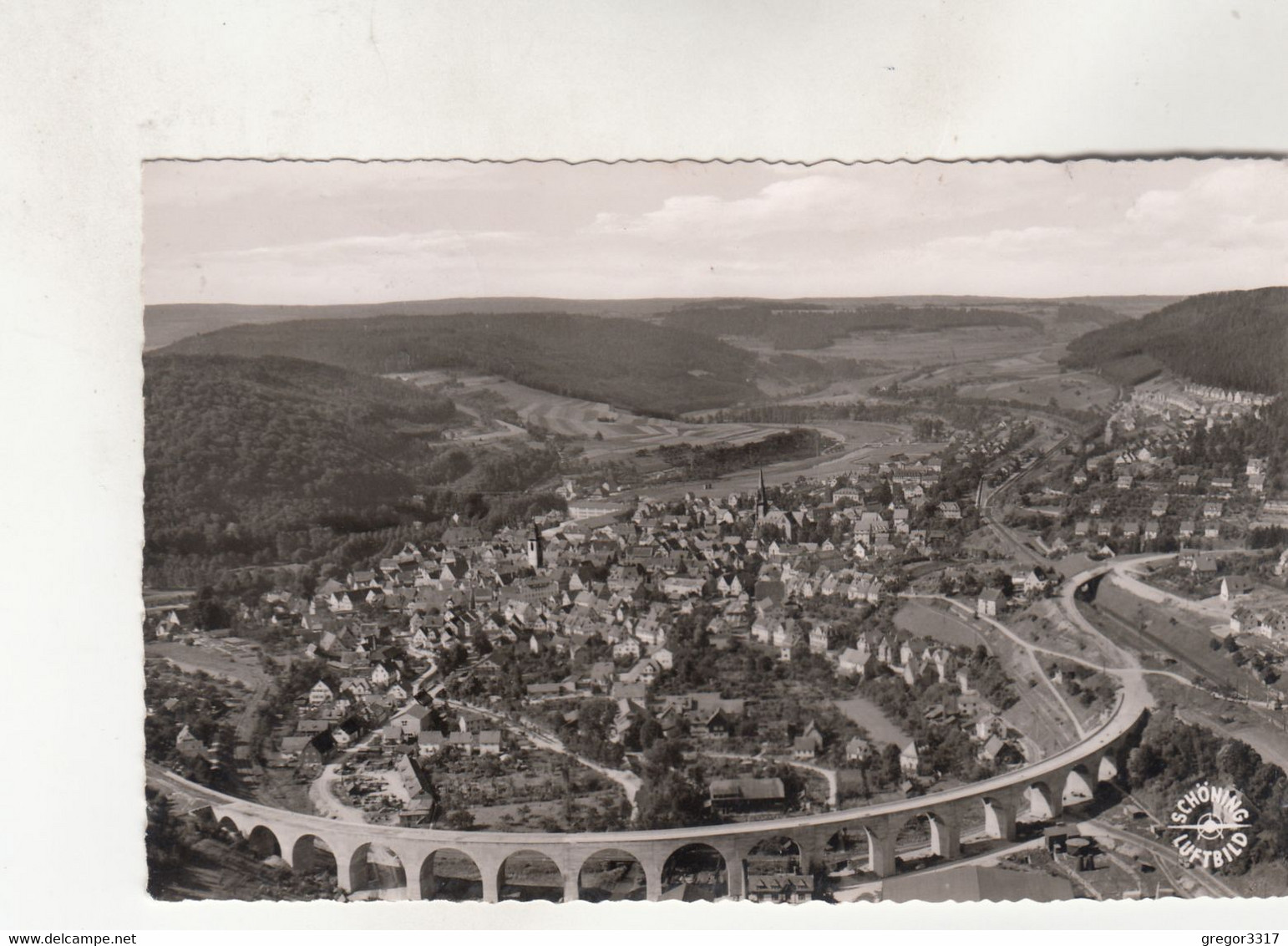 B6214) NAGOLD Im Schwarzwald - Tolle Alte S/W LUFTBILD AK 1959 - Nagold