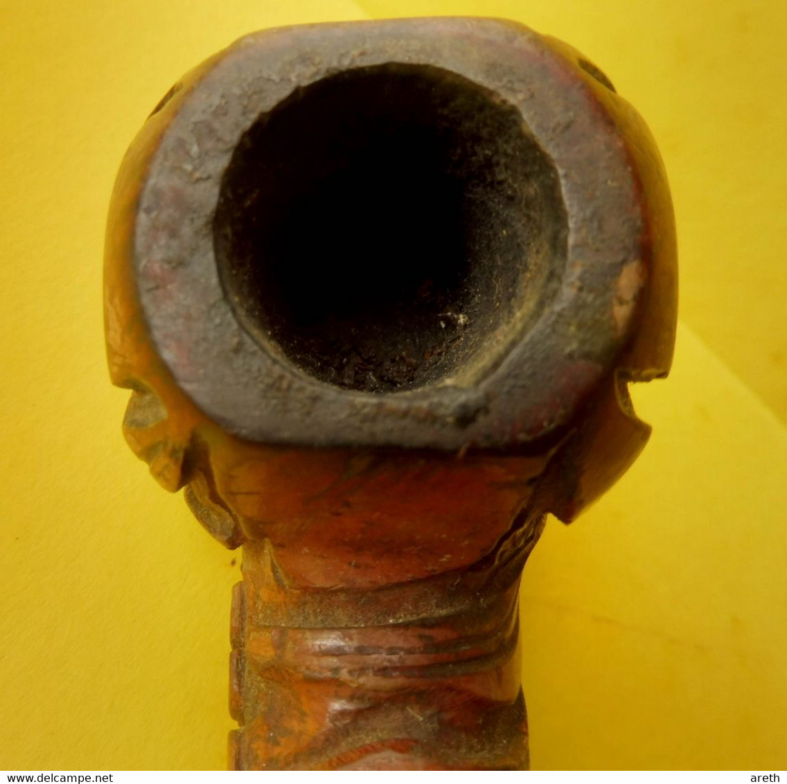 Pipe En Bruyère Sculptée - Inscription " ORAN" Et ''Bruyère" - Bruyerepfeifen