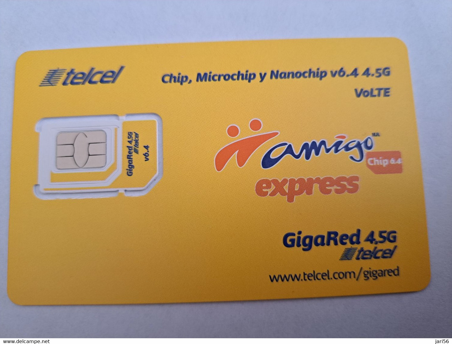 MEXICO SIMCARD /TELCEL/AMIGO/EXPRESS GIGARED 4,5 G   NEW/   MINT      ** 10737** - Mexique