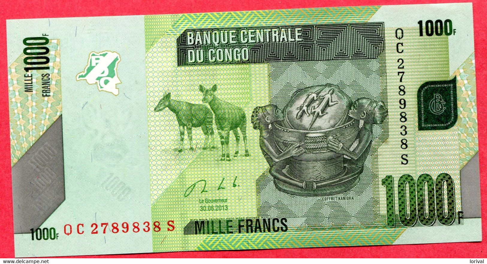 1000 Francs 2013 Neuf 3 Euros - Republik Kongo (Kongo-Brazzaville)