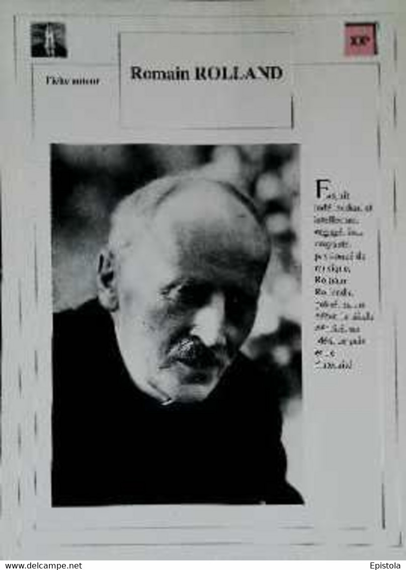 ►   Fiche   Litterature  Romain Rolland - Learning Cards