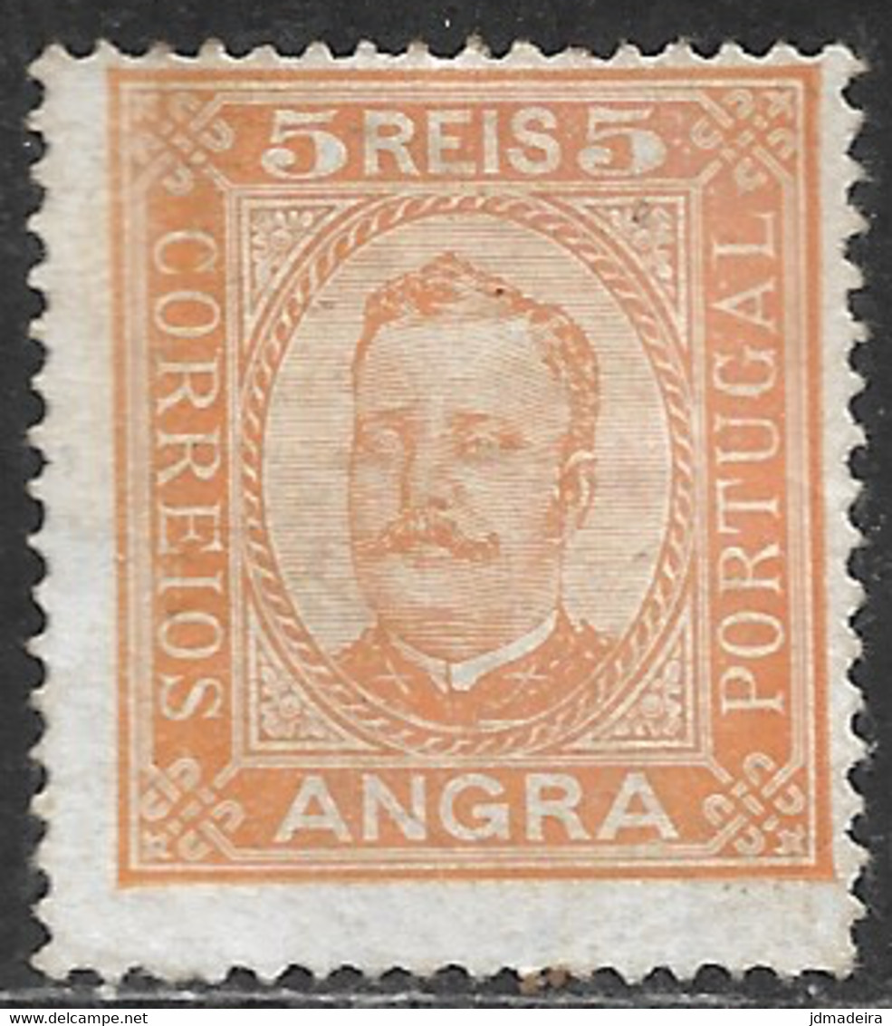 Angra – 1892 King Carlos 5 Réis Mint Stamp - Angra