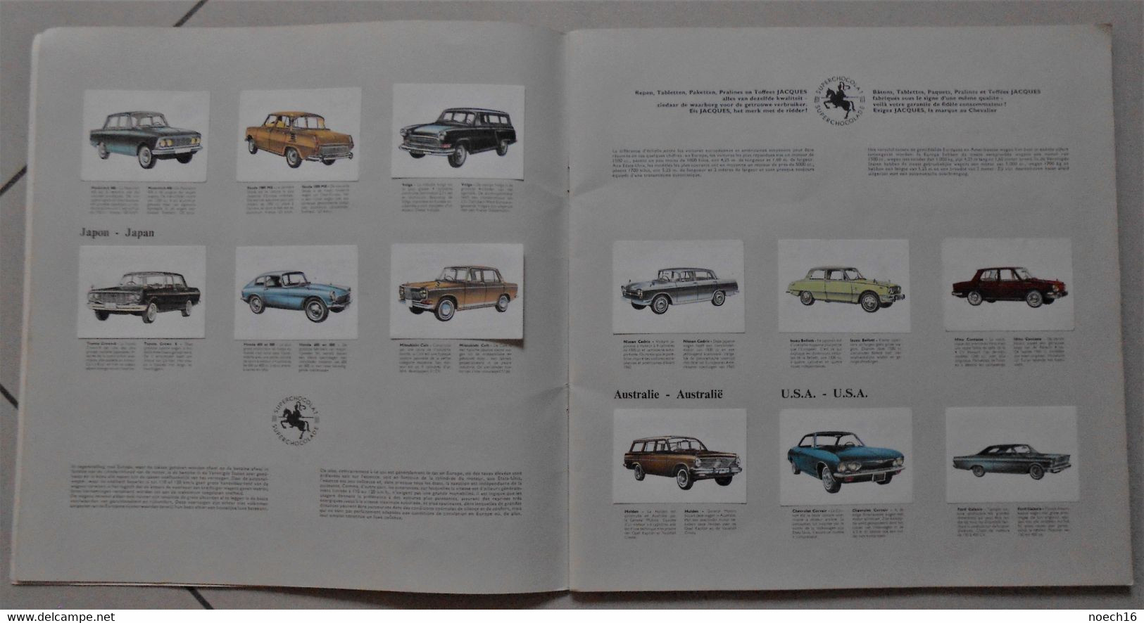 Album Chromos Chocolat Jacques Complet - Le Monde Des Autos 1966 - Albums & Catalogues