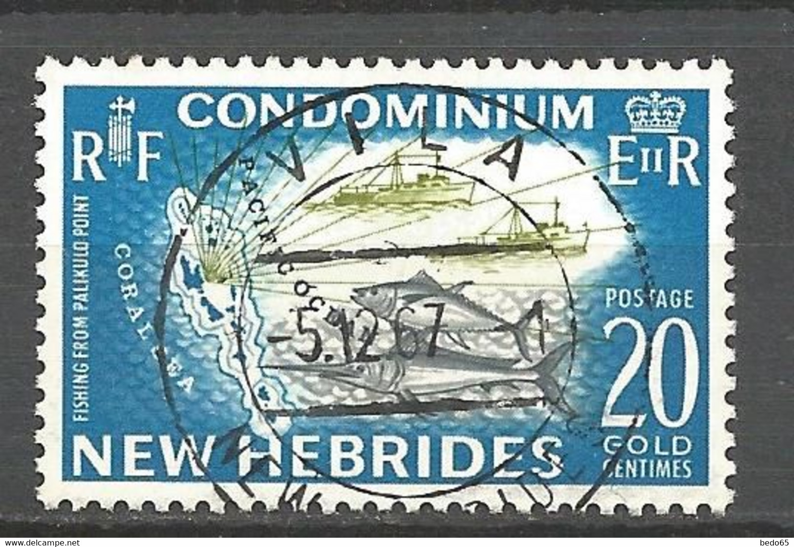 NOUVELLE-HEBRIDES N° 220 CACHET VILA / Tres Bon Centrage - Gebraucht