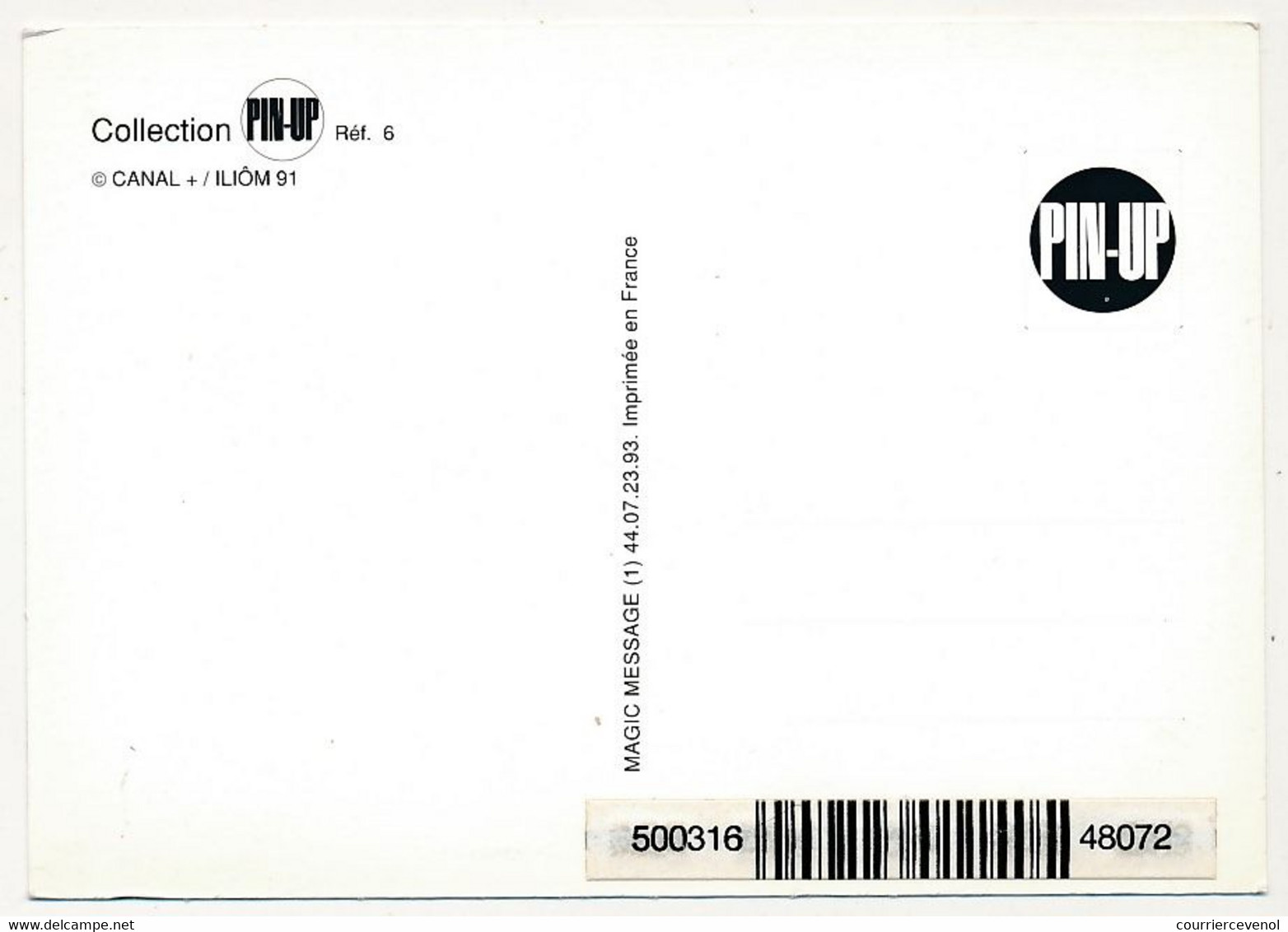 CPM - Collection PIN-UP N°6, Pour Canal Plus / Iliôm - Werbepostkarten