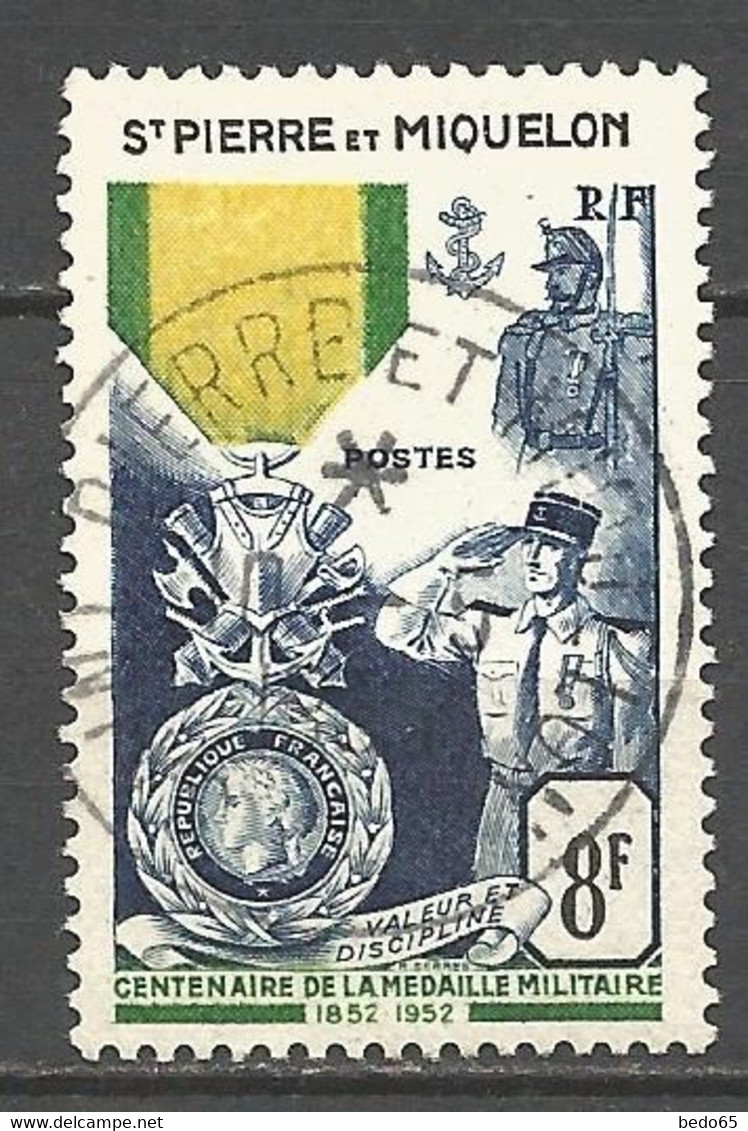 ST PIERRE ET MIQUELON N° 347 CACHET ST P ET MIQUELON / Tres Bon Centrage - Used Stamps