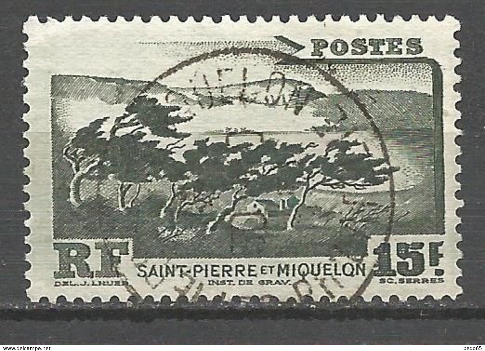 ST PIERRE ET MIQUELON N° 341 CACHET ST P ET MIQUELON - Oblitérés