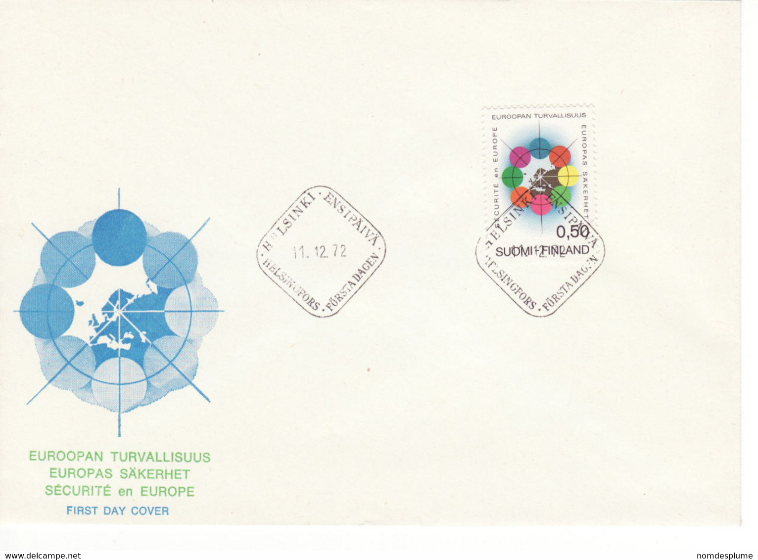 7252) Finland Cover 1972 FDC - Lettres & Documents