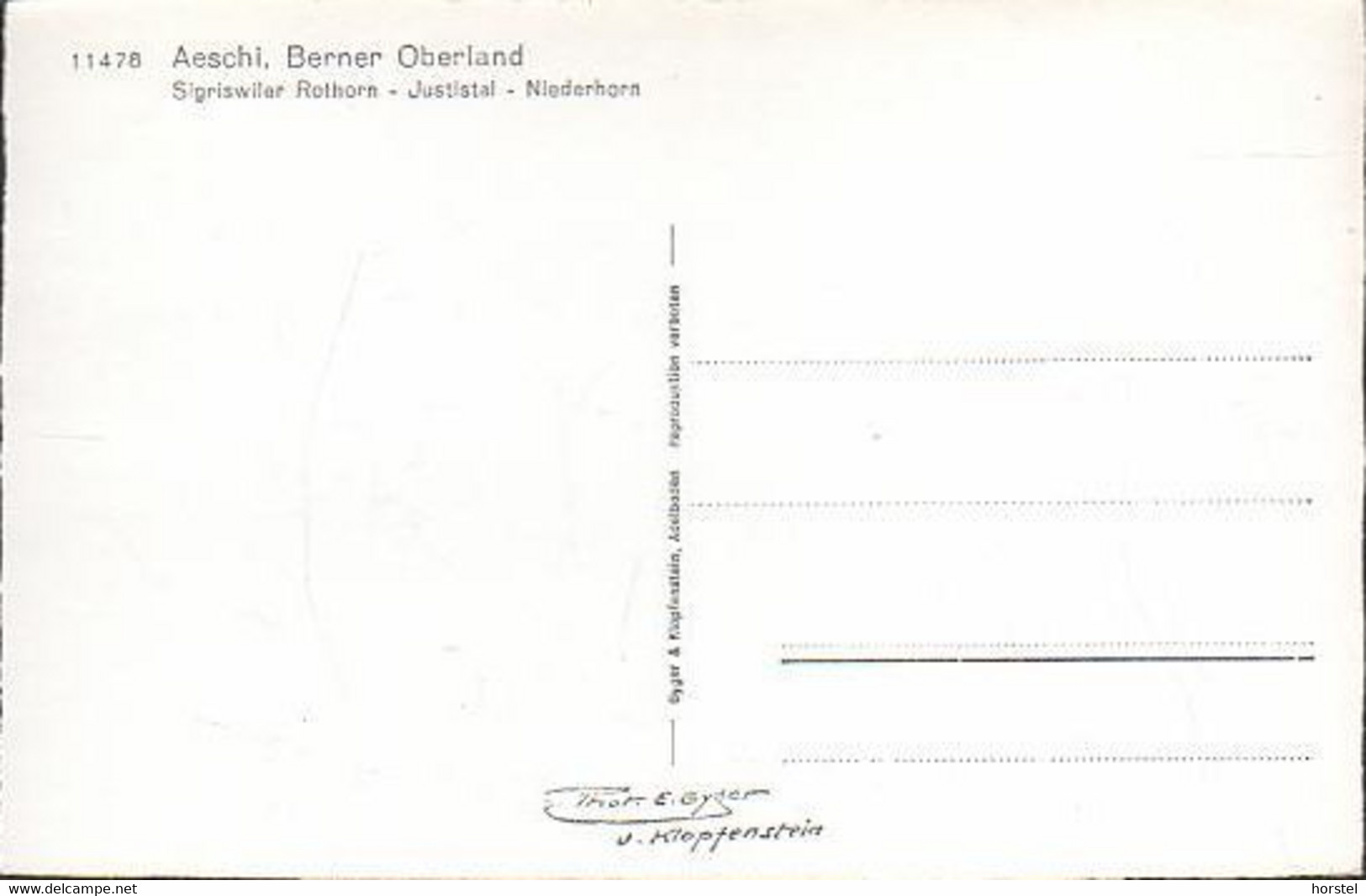 Schweiz - 3703 Aeschi B. Spiez - Berner Oberland - Alte Ortsansicht - Aesch