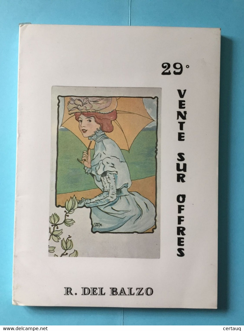 Catalogue Del Balzo - 29° Vente Sur Offre - Mai 1985 - Books & Catalogues