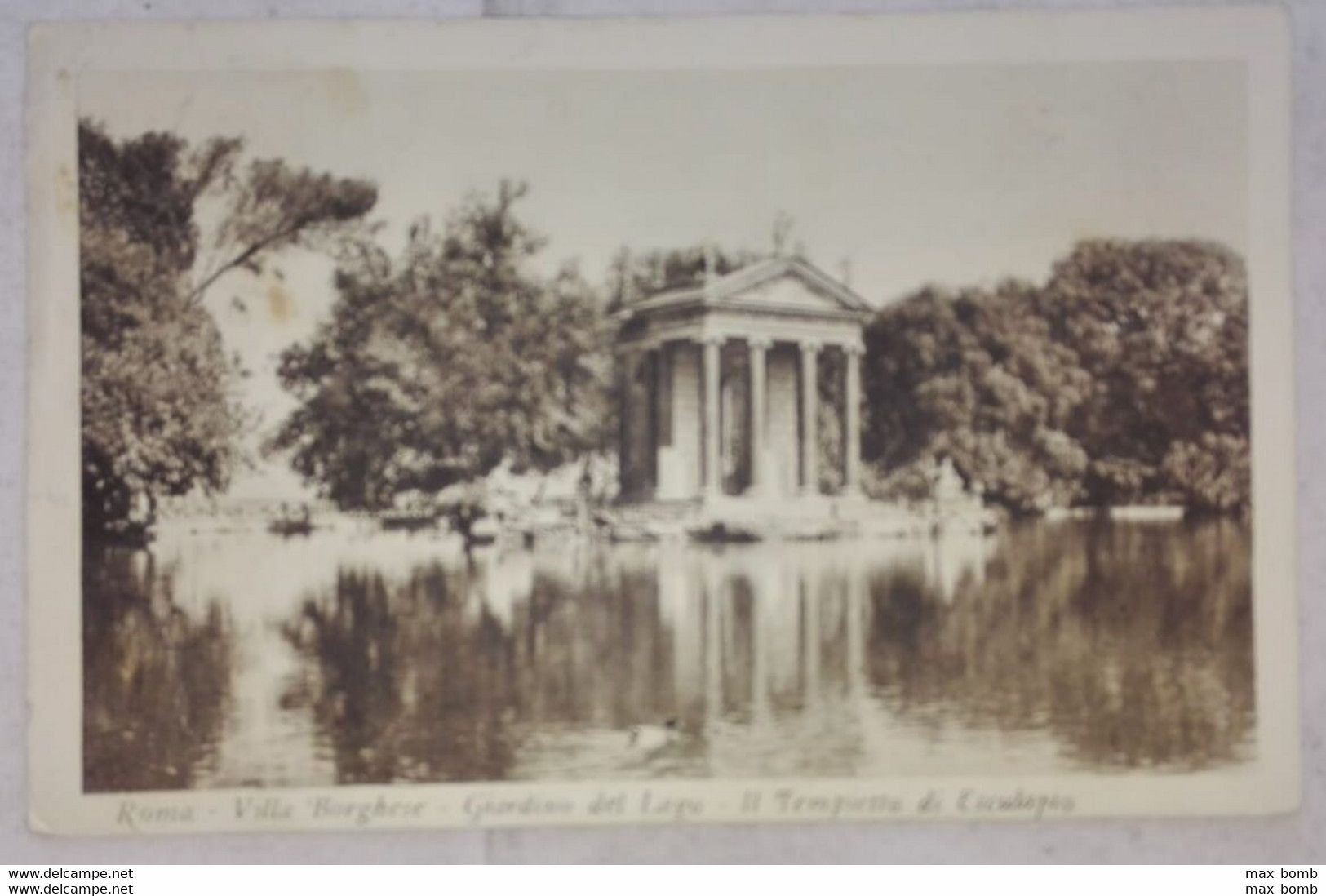 1930 ROMA 93 VILLA BORGHESE AFFRANCATURA E ANNULLO VATICANO - Parken & Tuinen