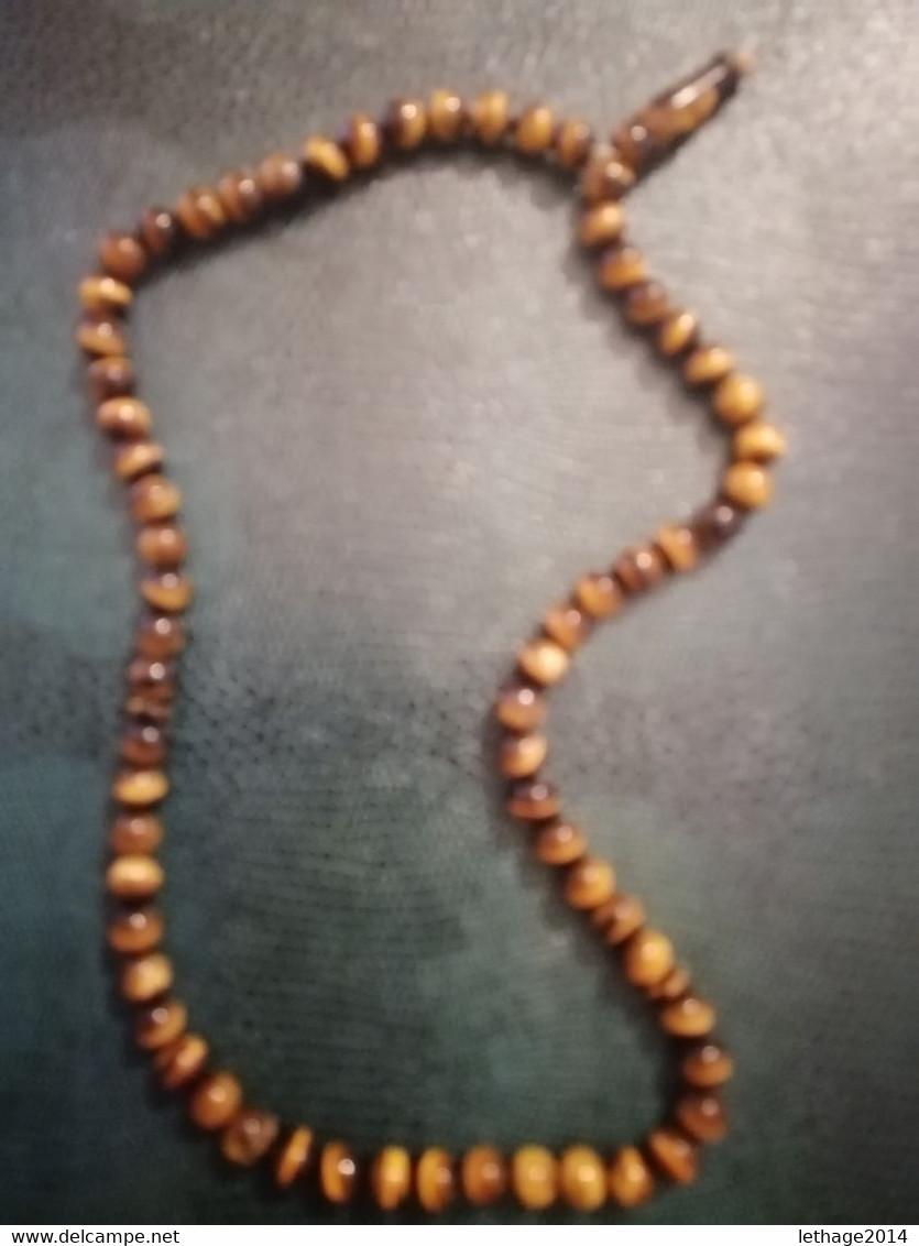 Tasbih Tiger Eye Stone Muslim Prayer Beads Islamic - Perlas