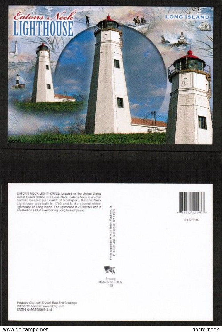 U.S.A.  LONG ISLAND---EATON'S NECK LIGHTHOUSE UNUSED POSTCARD (PC-131) - Long Island