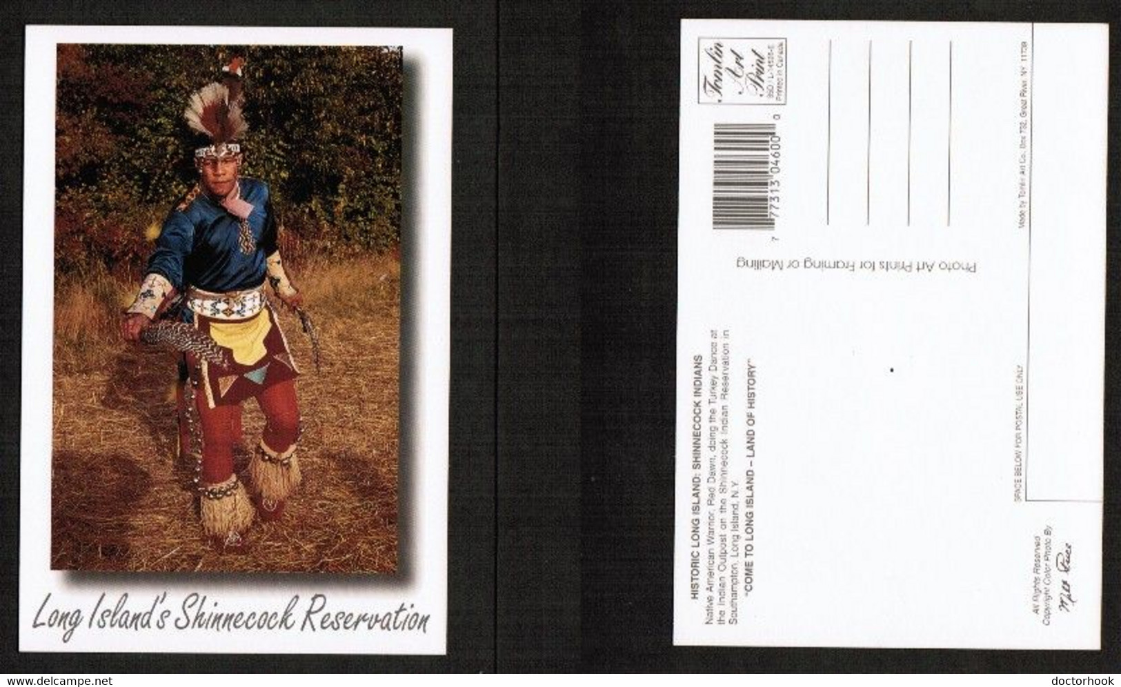 U.S.A.  LONG ISLAND---SHINNECOCK INDIAN RESERVATION UNUSED POSTCARD (PC-135) - Long Island