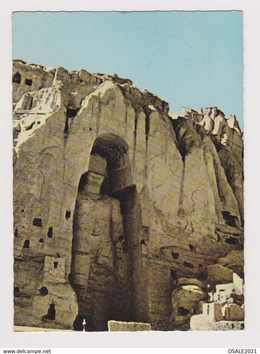 AFGHANISTAN High BUDDAH Statue In BAMIYAN View Vintage Photo Postcard RPPc CPA (48581) - Afganistán