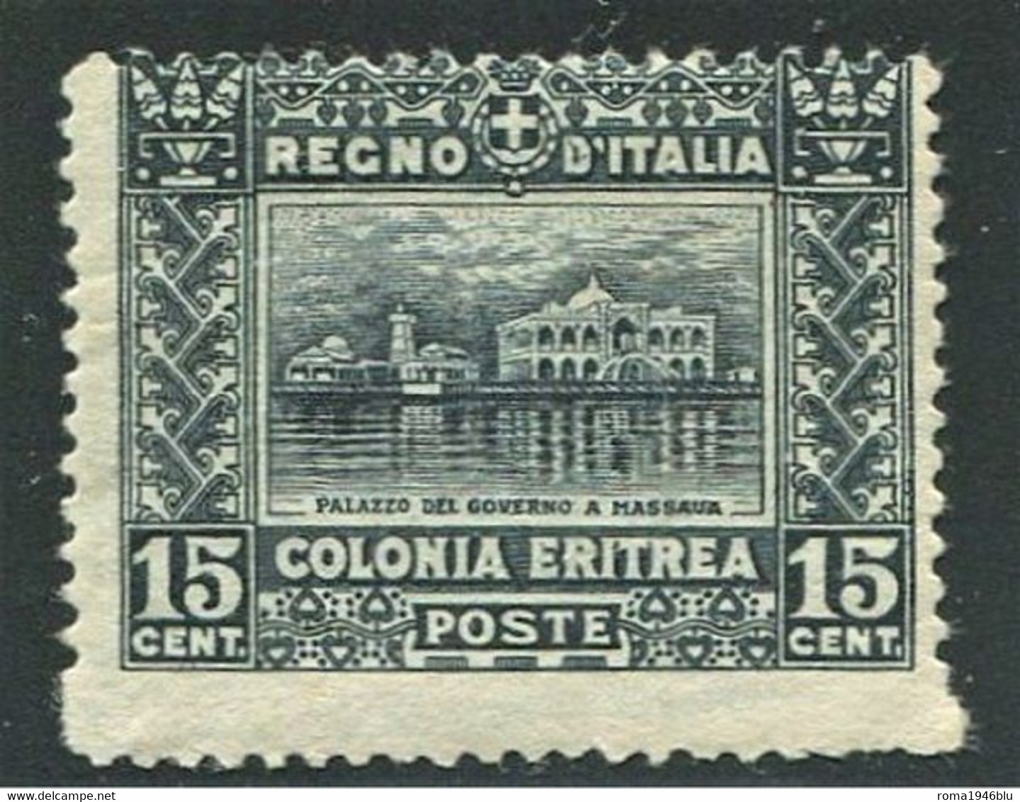 ERITREA 1910  SOGGETTI AFRICANI 15 C. SASSONE N. 36 * GOMMA ORIGINALE - Eritrea