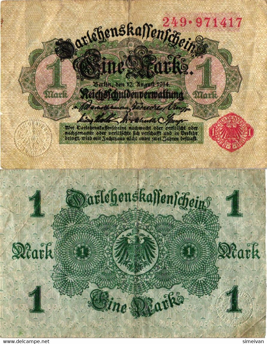 Germany 1 Mark 1914 P-51 Deutschland Allemagne  #4353 - Other & Unclassified