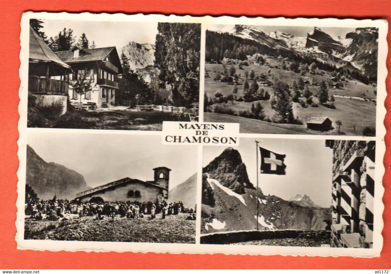 ZRQ-26  RARE Les Mayens De Chamoson  Multivues  Perrochet 324  Circulé Vers Saxon - Chamoson